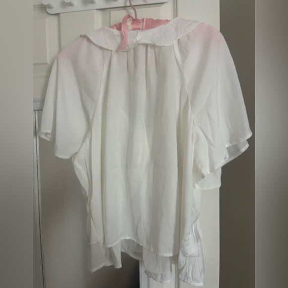 Satin Ruffle Tie-Front Top - Old Navy - Picture 4 of 5